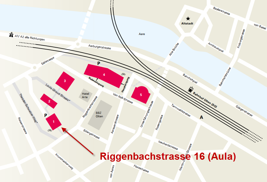 Lageplan FHNW Olten